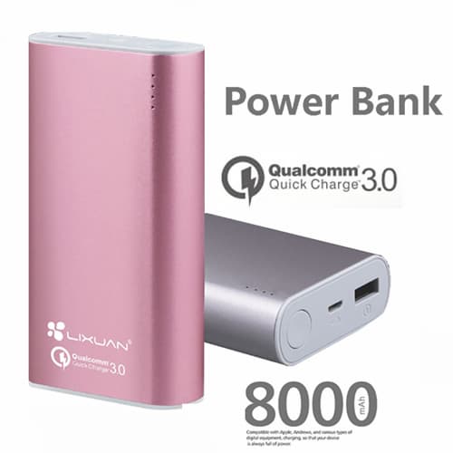 3 USB thin power bank 8000mah portable mobile power battery